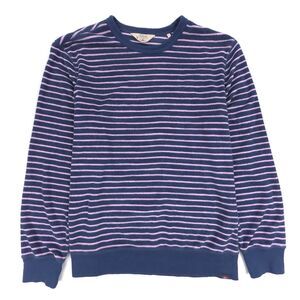 FAHERTY Cabana Towel Terry Crewneck Sweater Breton Stripe Resort Beachy Minimal